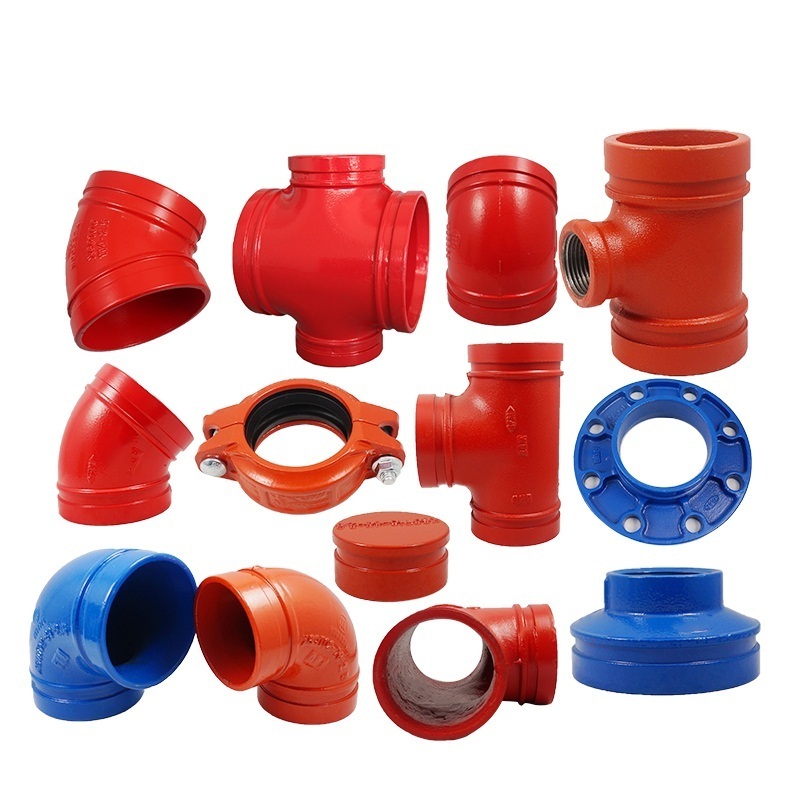 Fire Protection Grooved Pipe Fittings FM Approved Mechanical Tee Grooved Outlet fire fighting