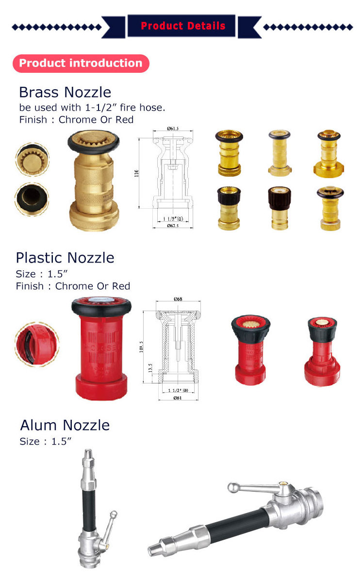 Fire Sprinkler System Fire Fighting Pipes Fittings Fire Hose Nozzle Brass Pipe Fitting Spray Nozzle