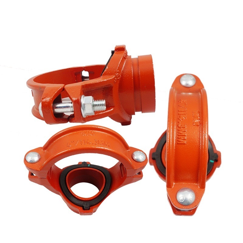 Fire Protection Grooved Pipe Fittings FM Approved Mechanical Tee Grooved Outlet fire fighting