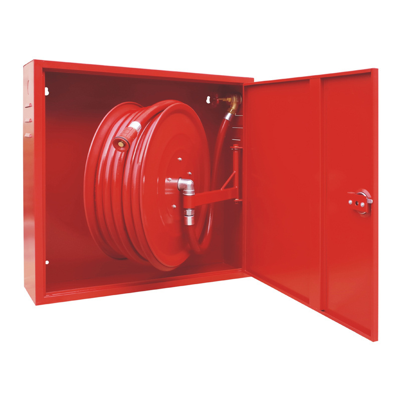 Fire Protection System stainless Embedded Red White fire extinguisher Fire hose reel Cabinets