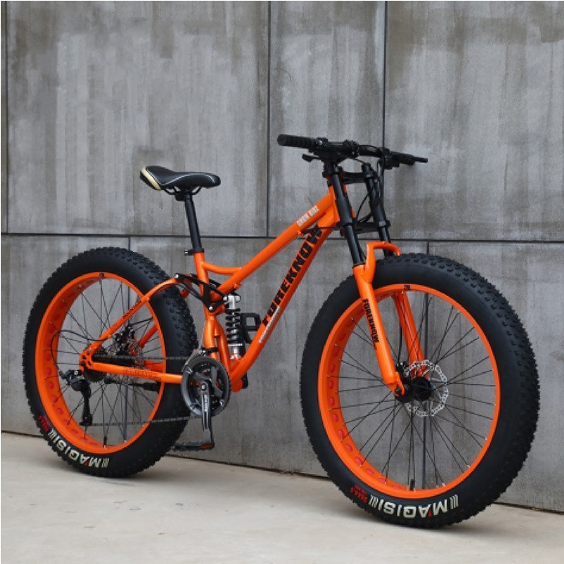 Cheap  Cool 26 Inch Fat Bike Mountain Bike / 4.0 Fat Tire Steel Bike / Wholesale Beach Cruiser Bike