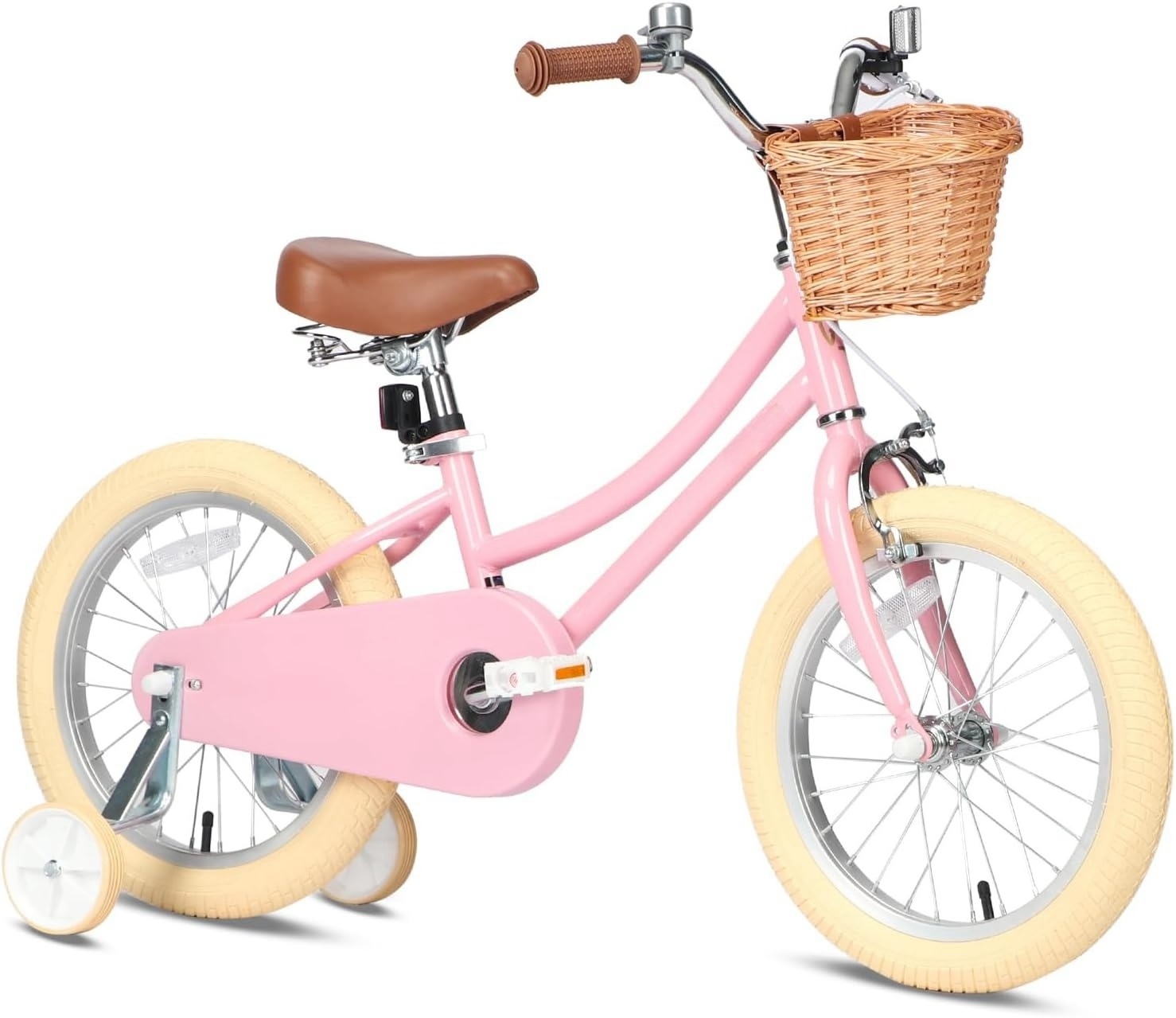 Hot sale 12 inch children kids bicycle with training wheels, pink