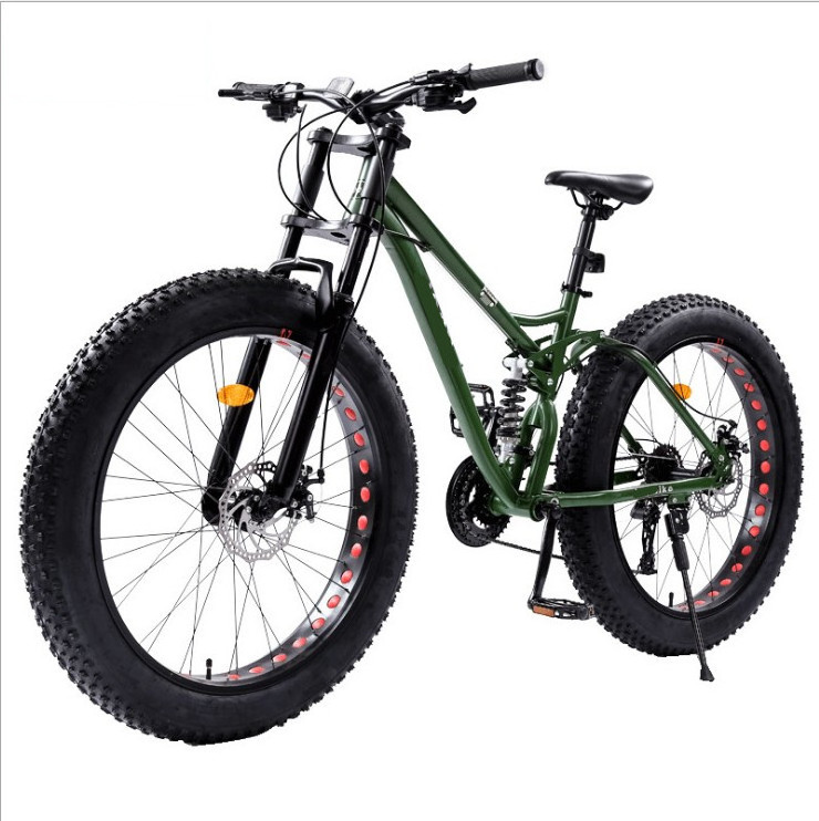 Wholesale Mountain bicycle 21 speed  26 Inch Full Suspension Snow Beach Bike with fat tire for sales