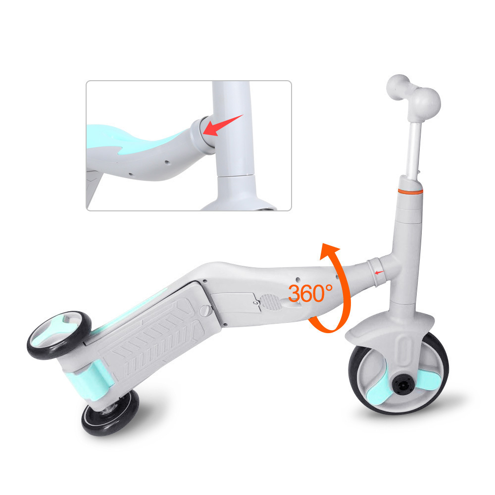 New Model Three in One Kids Scooter 3 Wheel Kids pedal Scooter hot selling Sit Down baby Scooter with flash light music for sale