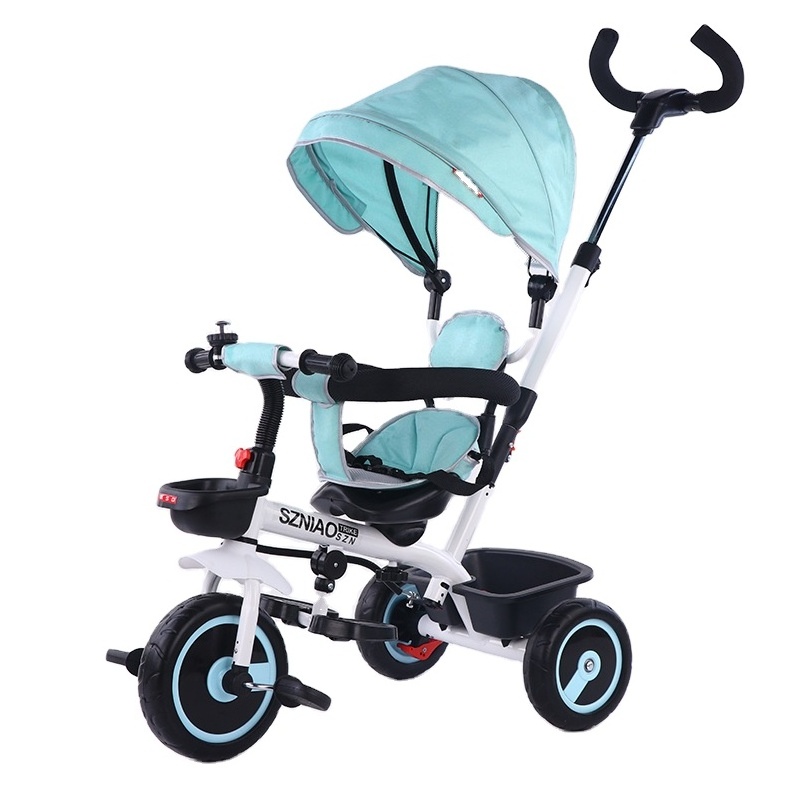 new model 4 in1High quality baby tricycle with music Lying reclining adjustable heigh kids tricycle ride on toy