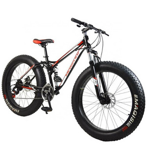 High Quantity Colorful 4.0 fat tire 21 Speed 26" bicycles mountain bike steel frame double disc brake fat bikes mountain cycle