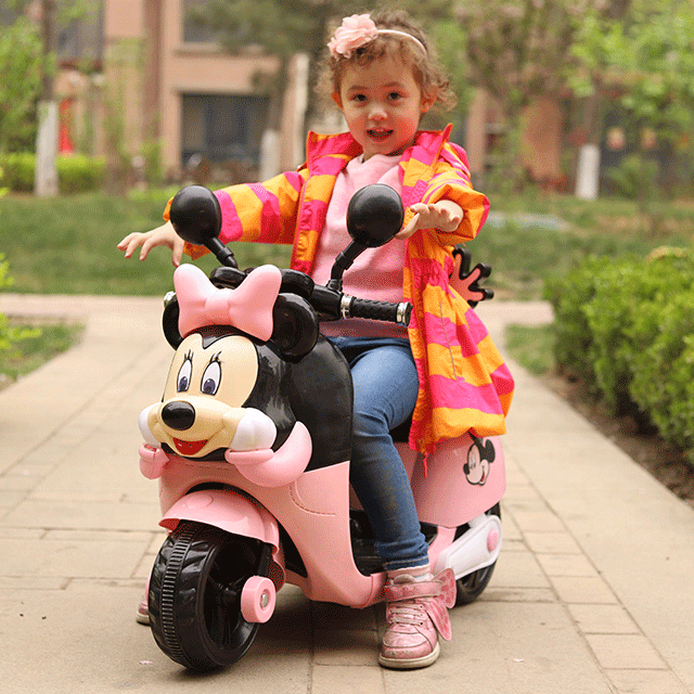 Cheap  Kids Mini Electric Motorcycle for Children with Mickey Figure