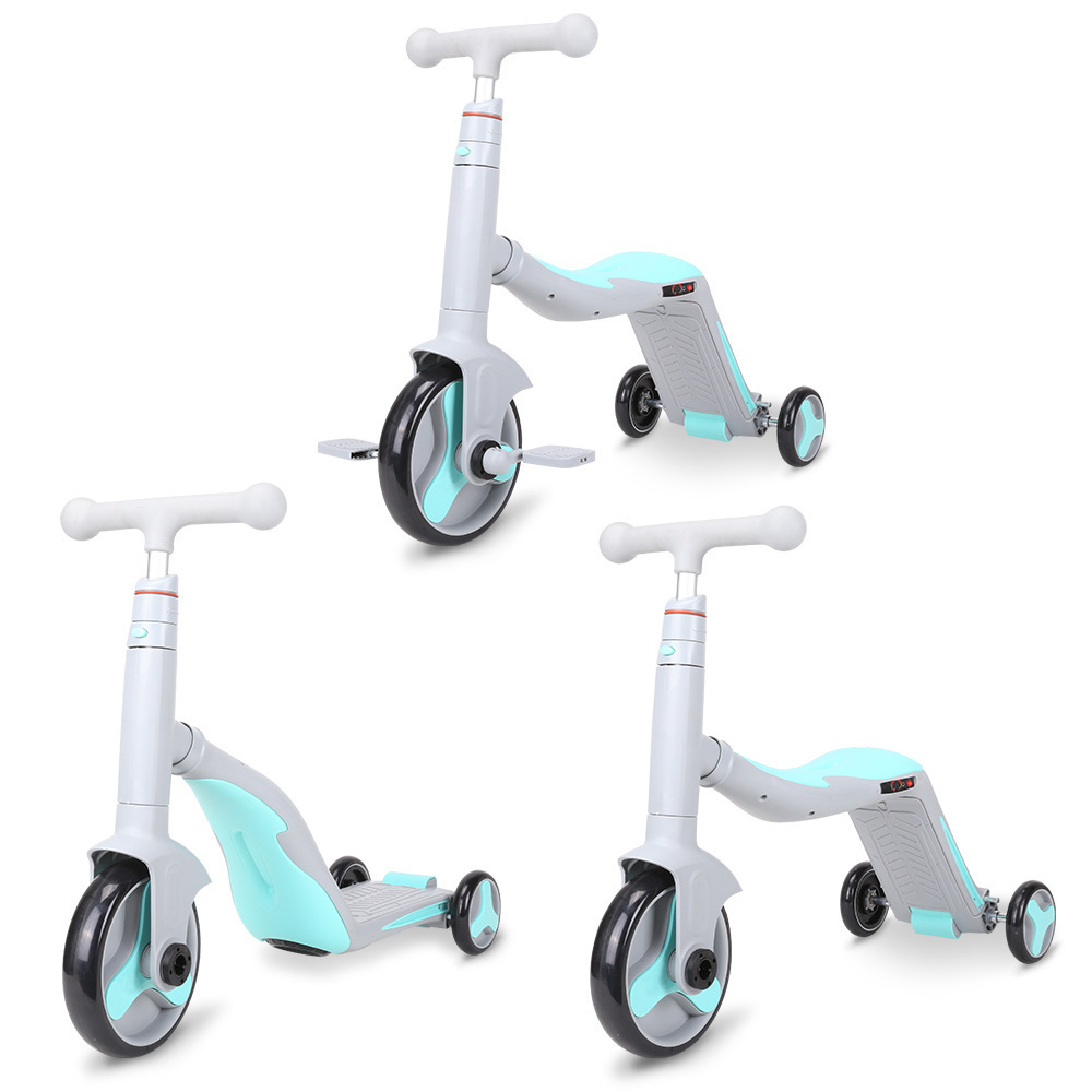 New Model Three in One Kids Scooter 3 Wheel Kids pedal Scooter hot selling Sit Down baby Scooter with flash light music for sale