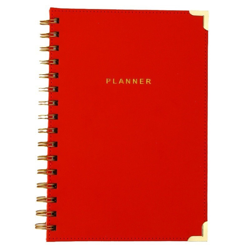 High Quality Office Notepad Wholesale Blank Journal Customized Dotted Lined Planner PU Leather Classmate Spiral Notebook