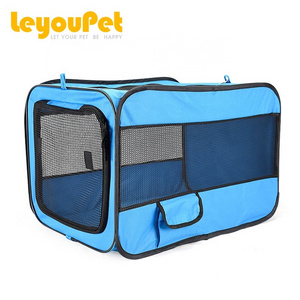 Leyou Pet Pop open dog kennel cat foldable travel cage fence bed travel carrier