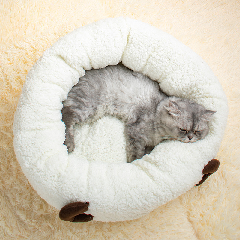 Jiaixng Leyou Pet new design Sherpa soft cute pet cat bed