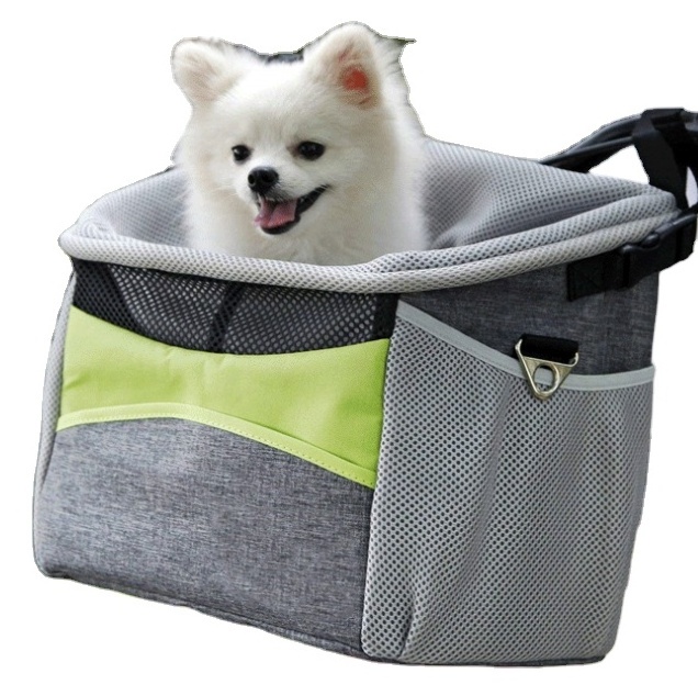 expandable foldable soft-sided pet dog carrier bike basket safe dog backpack