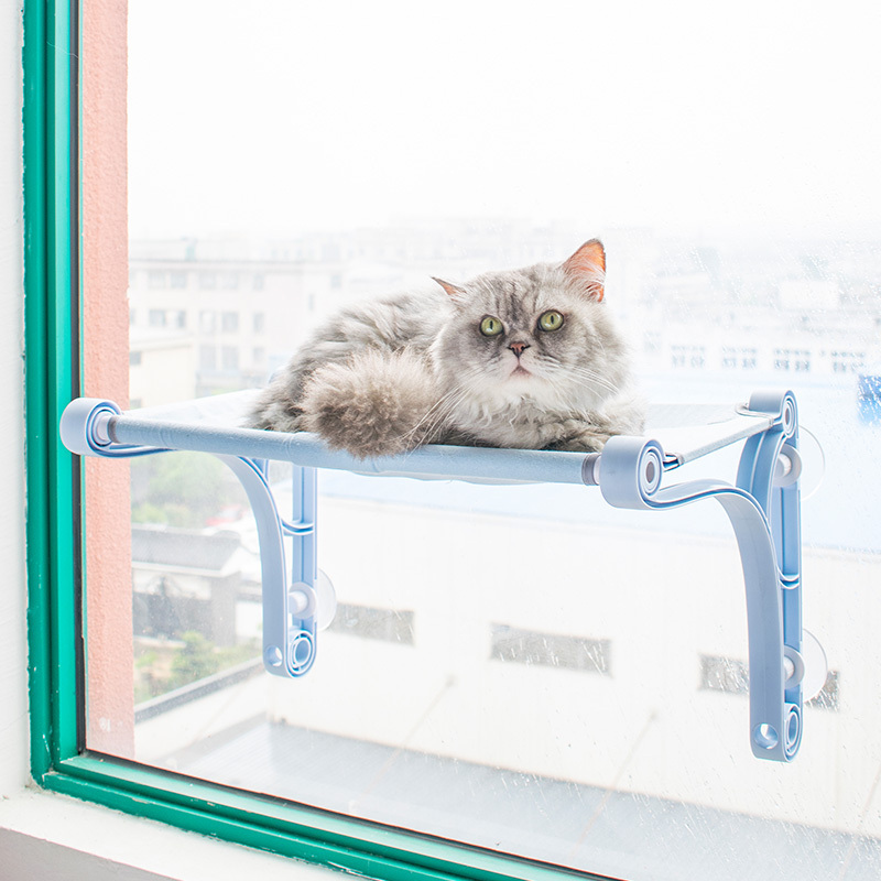 Sohpety Plastic Strong Suction Pet Cat Window Seat Summer Hanging Macrame Bed Hammock