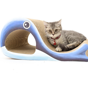 Leyou Pet cat toys corrugated paper cat scratcher cardboard whale