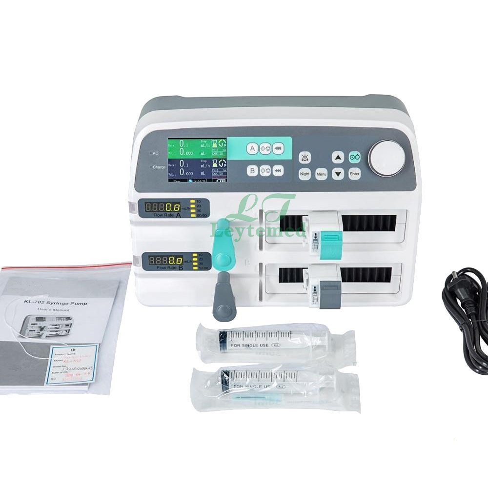 LTSI19 Hospital Smart Medical Digital Dual Channel Syringe Infusion Pump For ICU