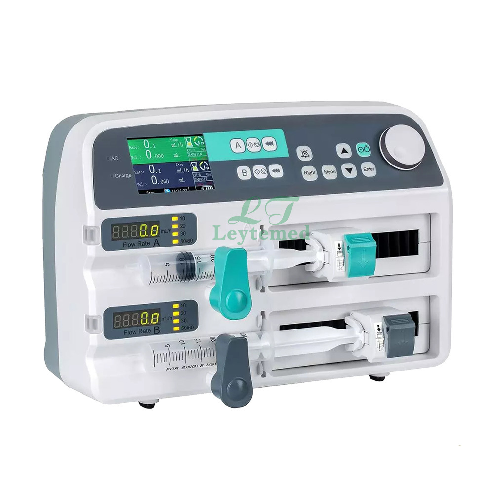 LTSI19 Hospital Smart Medical Digital Dual Channel Syringe Infusion Pump For ICU