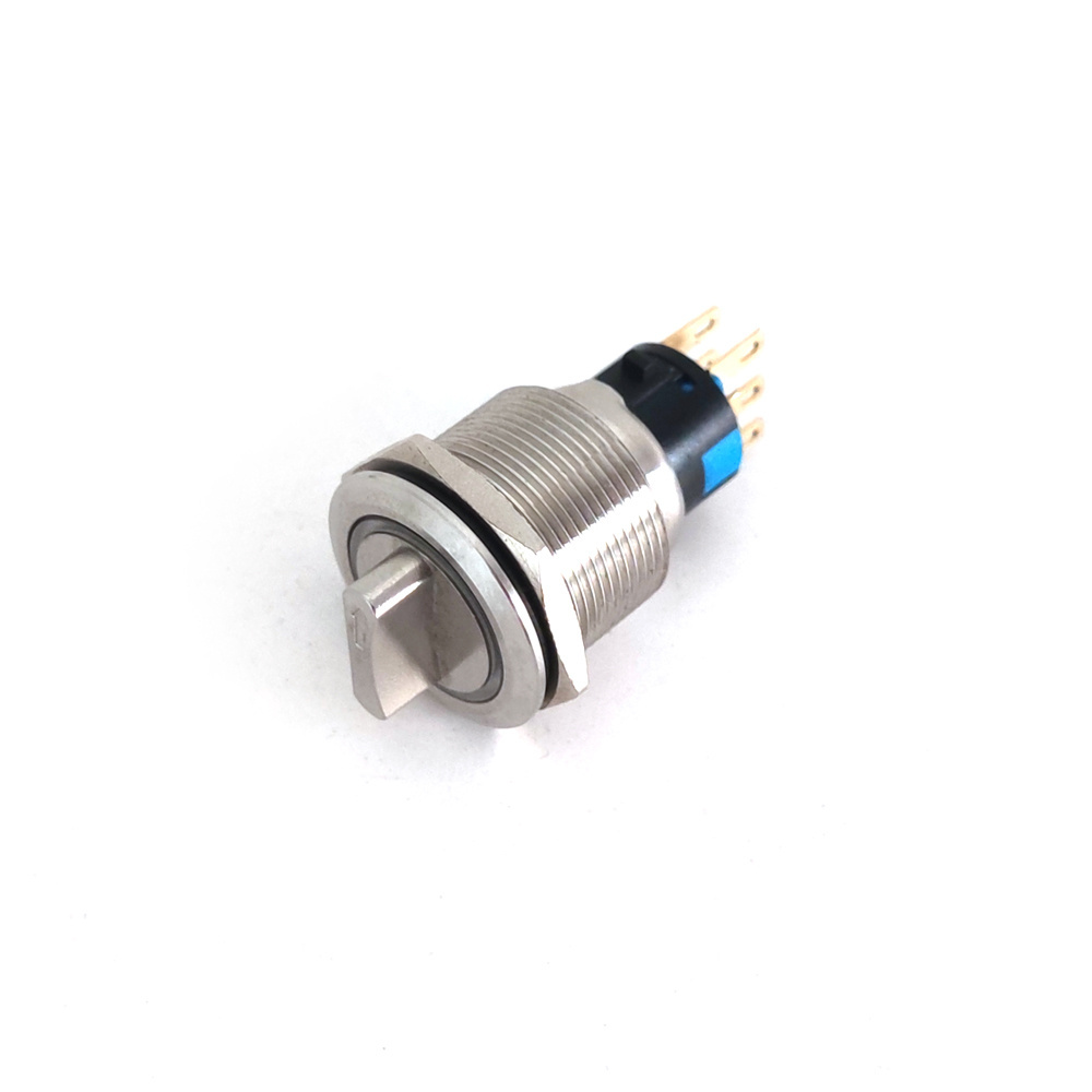 16mm 18mm 20mm 22mm mini second gear third gear selective rotary Stainless Steel latching push button switch