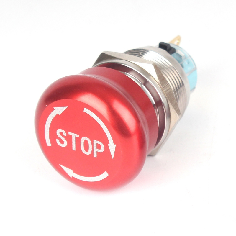 16mm 18mm 20mm 22mm momentary led push button switch Metal Emergency Stop Push Button Switch