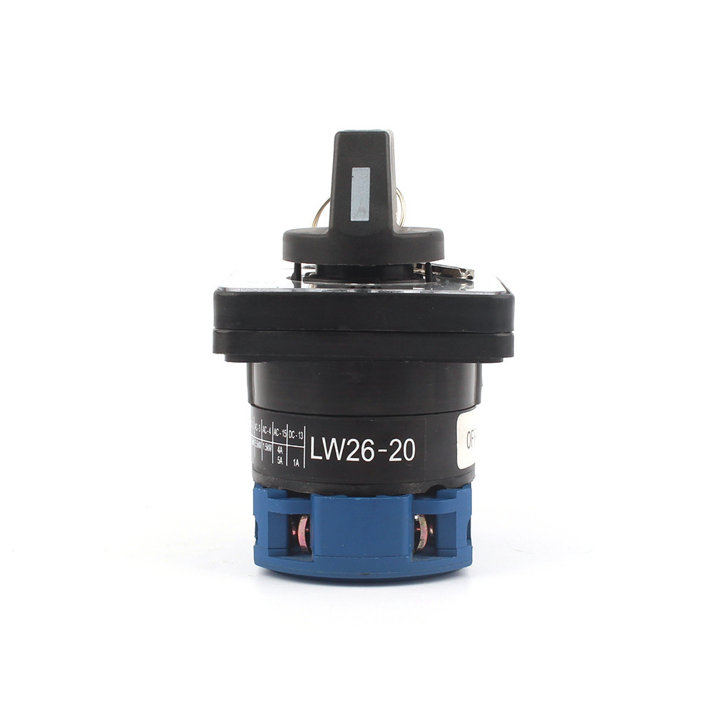 LW-26 mini waterproof 60A Amp 2 Position 10A 20A 40A 60A 80A double pole key rotary switch