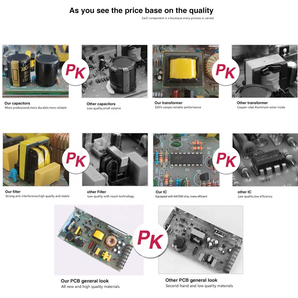 LED S-350-24 power supplies 1A 2A 3A 5A 8A 10A 15A 20A 30A 5v 12v 24v 48v ac dc industrial smps Single switching power supply