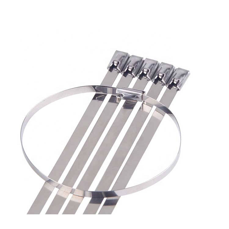 Stainless Steel Zip Ties Ball Lock Type 100 pcs Self-locking 304 316 Stainless Steel Cable Tie