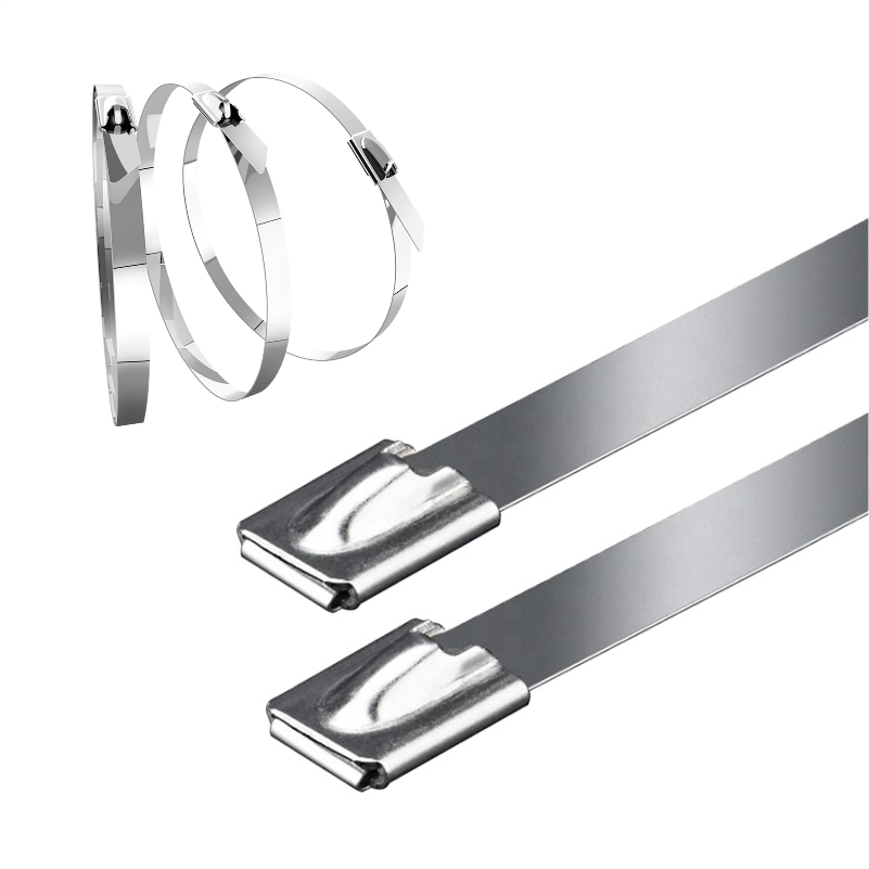 Stainless Steel Zip Ties Ball Lock Type 100 pcs Self-locking 304 316 Stainless Steel Cable Tie