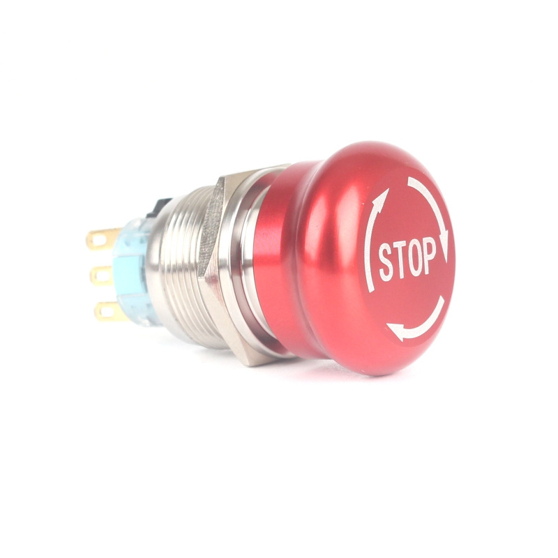 16mm 18mm 20mm 22mm momentary led push button switch Metal Emergency Stop Push Button Switch