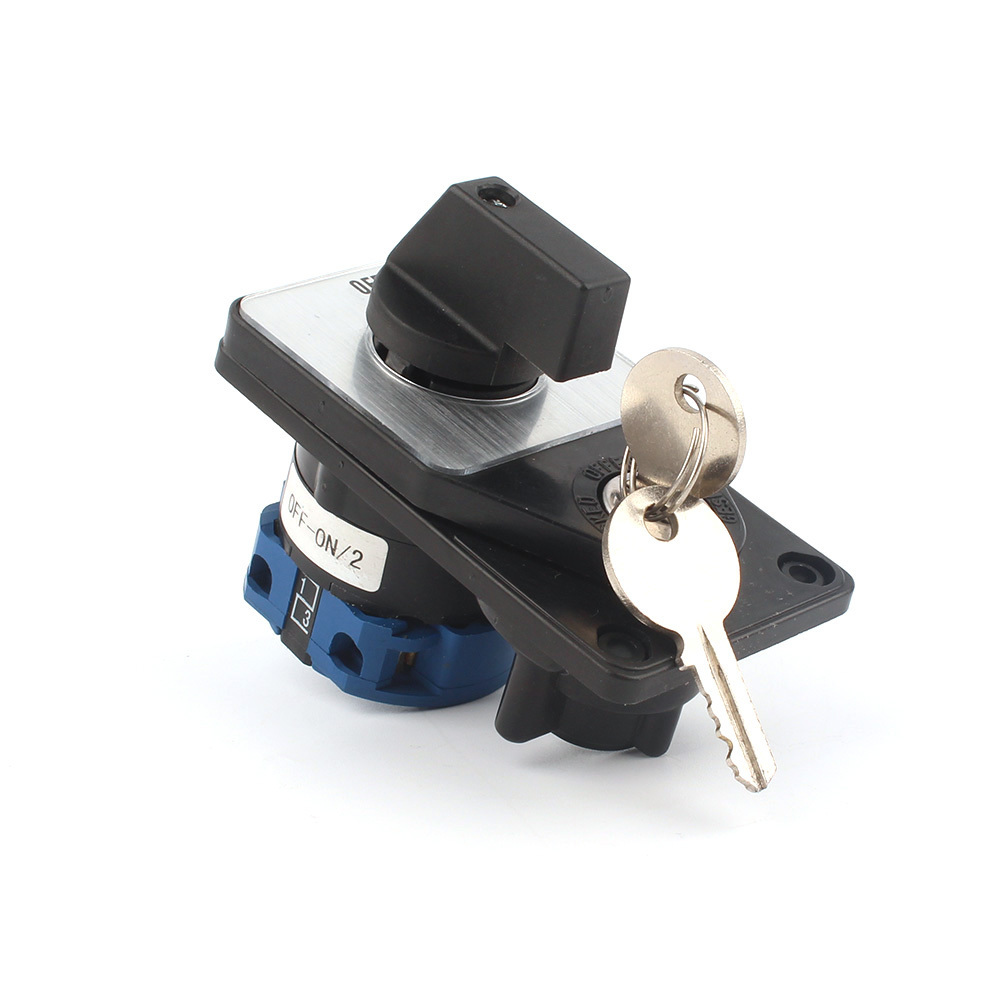 LW-26 mini waterproof 60A Amp 2 Position 10A 20A 40A 60A 80A double pole key rotary switch