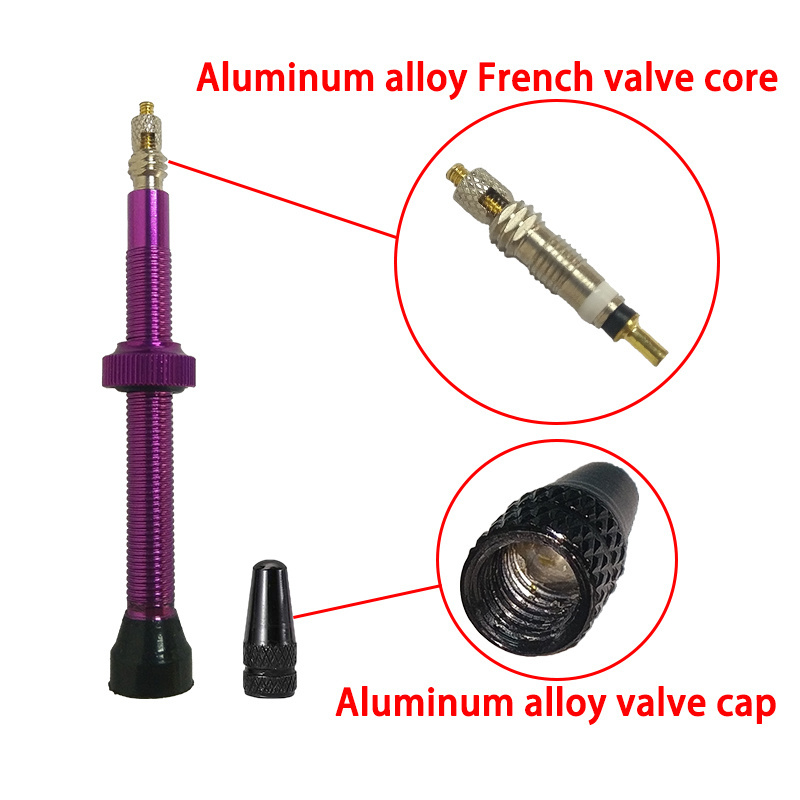 Aluminum Alloy Presta Valve Stem Caps 2 Pair and Valve Core Remover Tool 35mm/44mm/60mm Bike Presta Tubeless Valve Stem