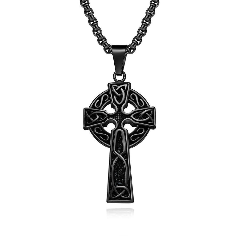 Factory Direct Sale Vintage Gothic Mens Latest Trendy Stainless Steel Celtic Knot Cross Pendant