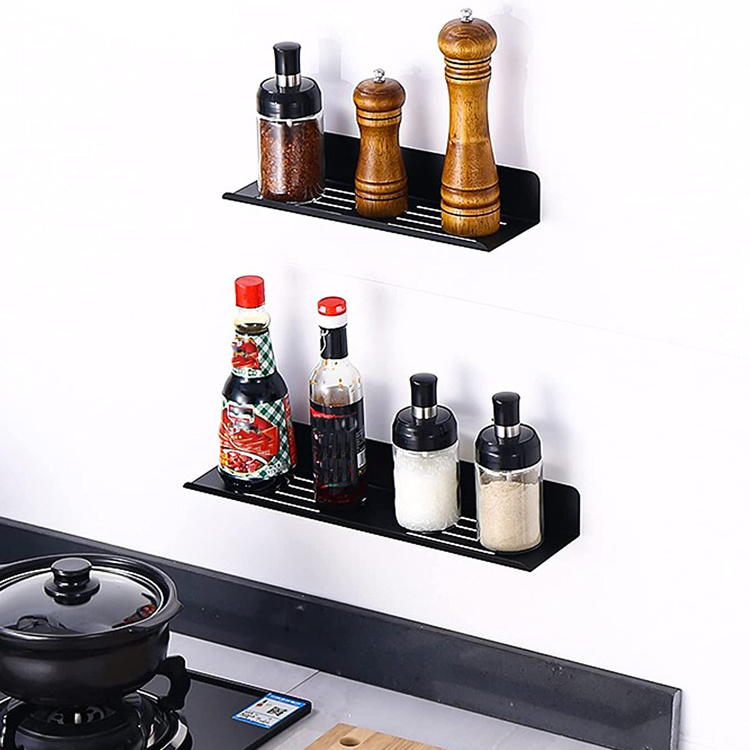 Kitchen Storage Iron Wall Mount Spice Rack Space Saver Organizer Storage Holders Racks Metal Spice Rack Shelf