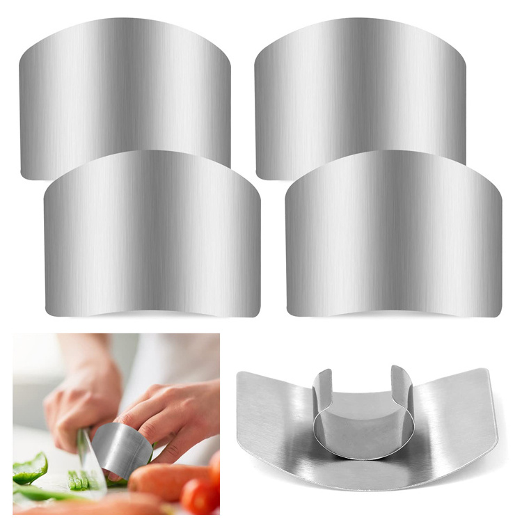 Safe Kitchen Useful Accessories Hand Guard Avoid Hurting Stainless Steel Finger Protector