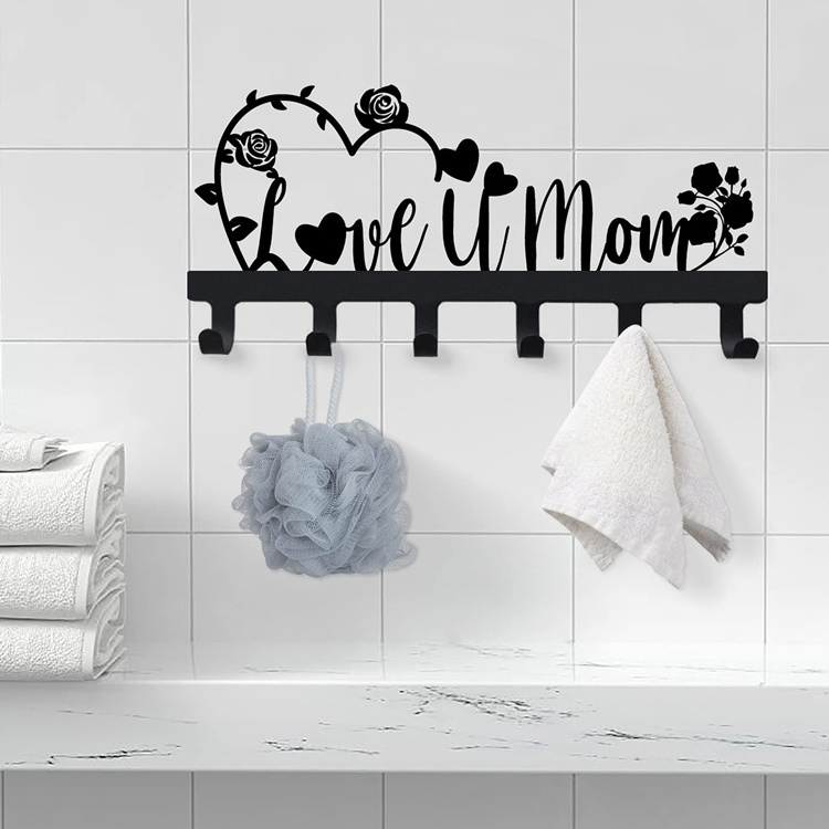 Custom Oem Text Or Animal Shape Hotel Wall Hooks Stainless Steel Bathroom Towel Rack