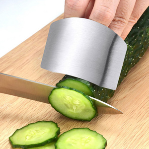 Safe Kitchen Useful Accessories Hand Guard Avoid Hurting Stainless Steel Finger Protector