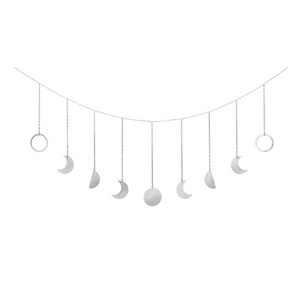 Wholesale Fashion Boho Home Aluminum Alloy Metal Decor Wall Hanging Moon And Stars Decor