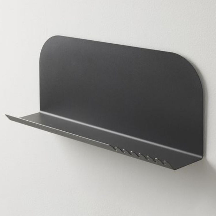 Corner Shelves Wall Mounted Black Metal Shelf For Wall Storage