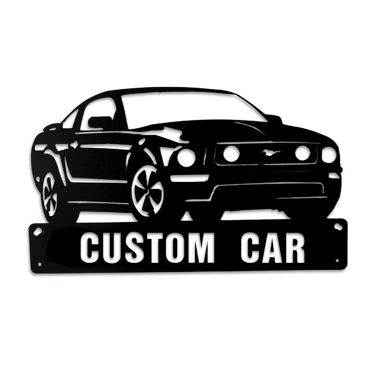 Metal Modern Luxury Art Decor Paintings And Car Silhouette Wall Arts Metal Wall Decor For Home Professional Wall Art