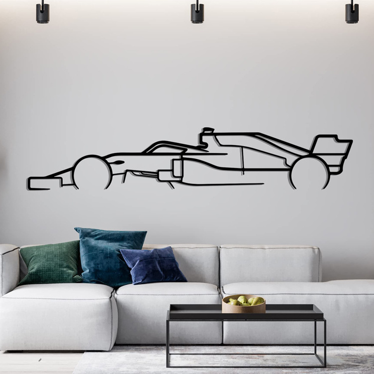 Metal Modern Luxury Art Decor Paintings And Car Silhouette Wall Arts Metal Wall Decor For Home Professional Wall Art