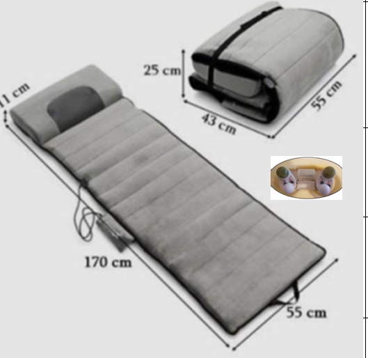 Best vibration massage mattress Physical therapy massage bed vibrating heated massage matt pad