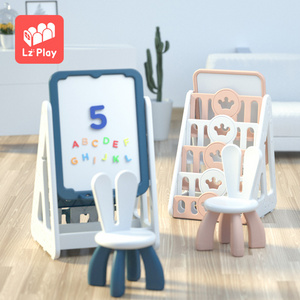 LZplay high quality kids bookshelf plastic baby toy shelf children bookcase