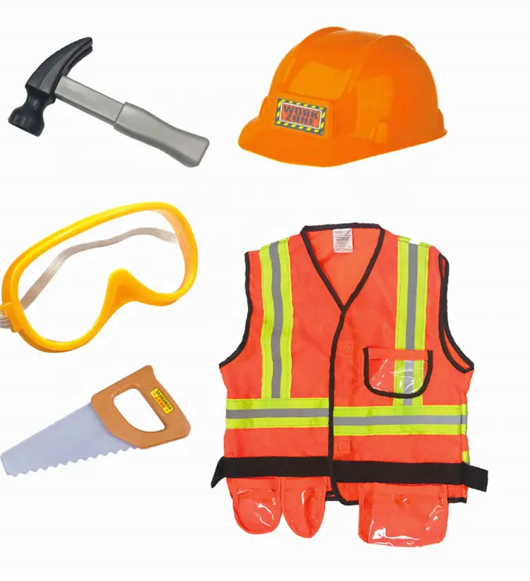 Kids Halloween Costumes for Career Day Pretend Builder outfit Construction Worker Costume for Boys