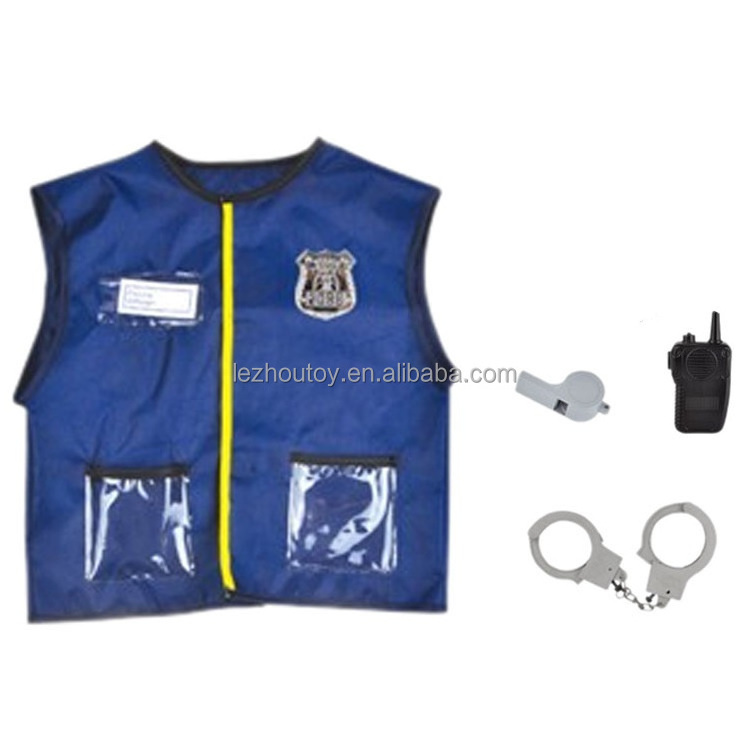 Kids Career Uniform Outfit Role Play Kit Boys Halloween Carnival Party Performance Police-Themed  Officer Costume