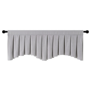 Pelmet Pleated Rod Pocket Curtain Valances Kitchen Curtain Sets Window Treatments Solid Color Curtain Fabrics Door Decoration