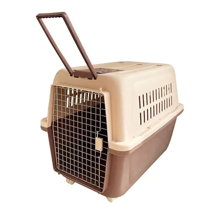 Qingdao Lezi Fast Delivery Airline Approved Portable Plastic Large Air Travel Kennel On Wheels Pet Dog Cat Carrier Crate Cages