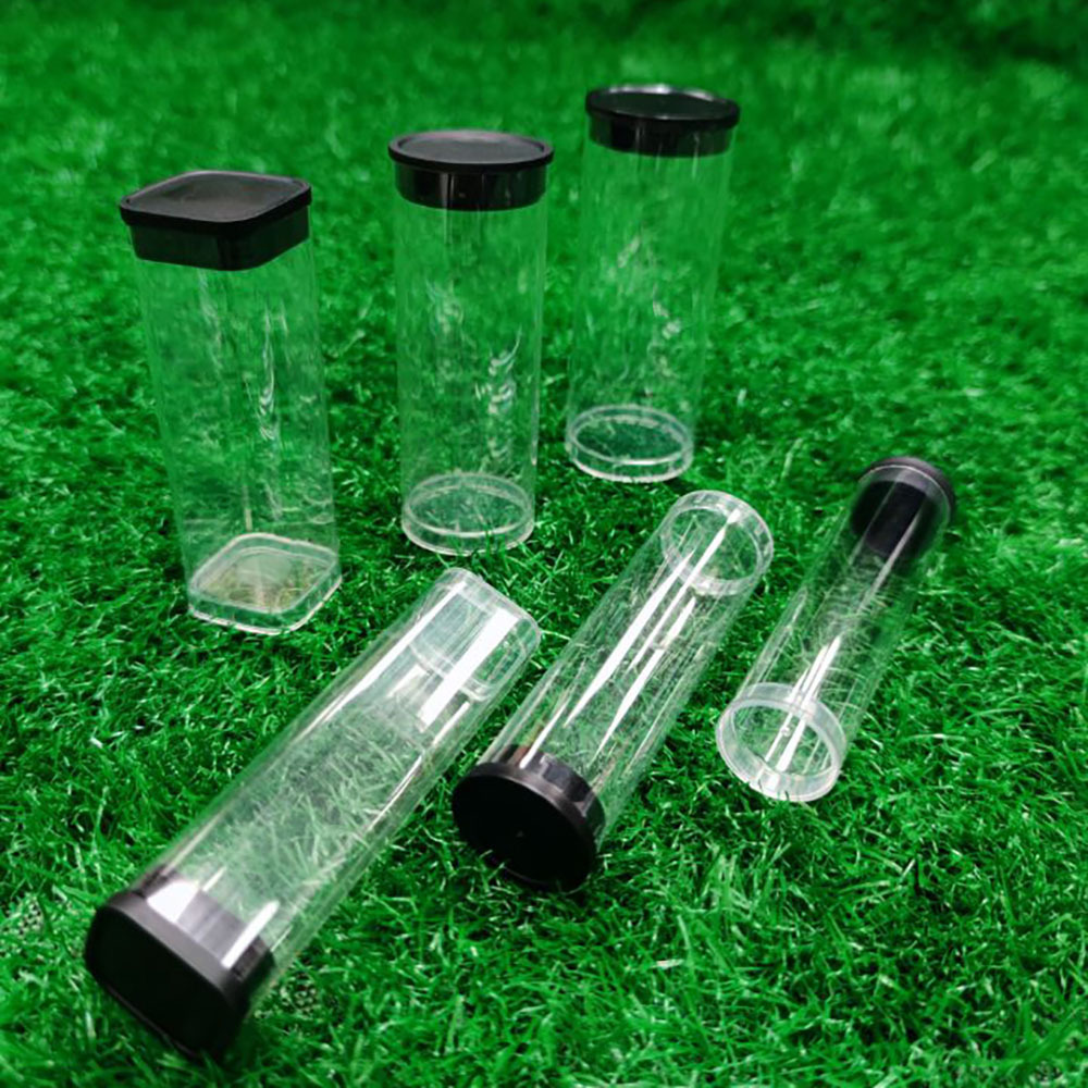 Customized Size PC/PETG Plastic Clear Tube Packaging With Lid Clear Candy Packaging Tubes