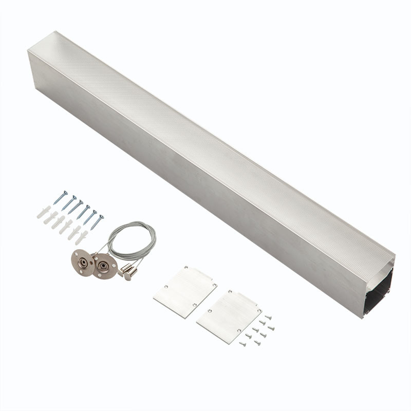 55X75MM Office Lighting Extruded Led Linear Office Light Aluminum Profile Channel