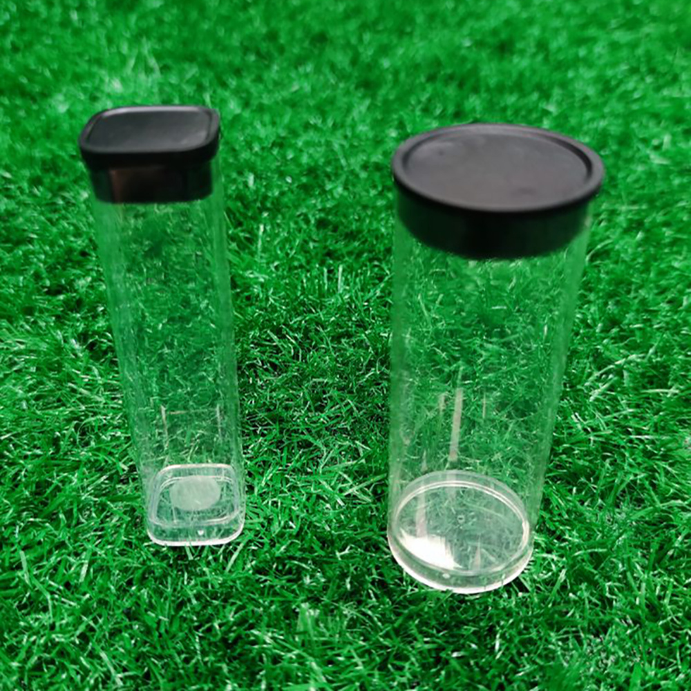 Customized Size PC/PETG Plastic Clear Tube Packaging With Lid Clear Candy Packaging Tubes