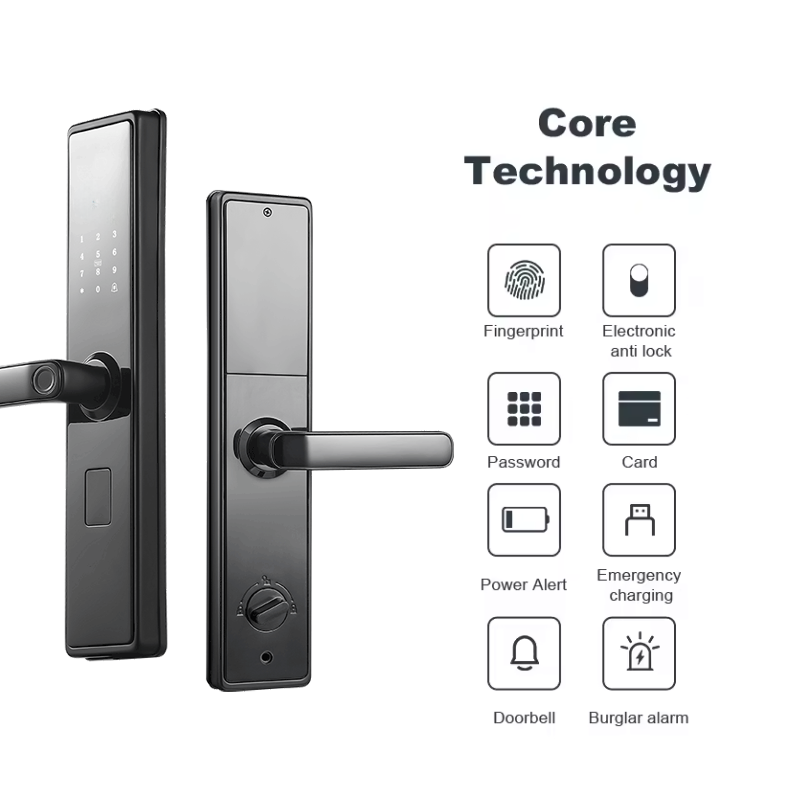 LEZN TTS-08 TTLOCK  Factory Manufacture No Display Screen Fingerprint Password Smart Door Lock for Varied Door