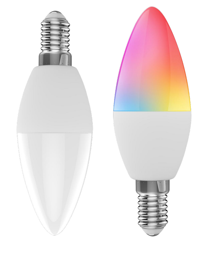 E14 RGB CW Tuya Zigbee 5w smart light bulbs Music Candle Light Bulb Compatible With Alexa Google home