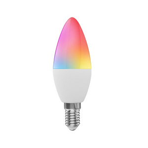 E14 RGB CW Tuya Wifi 5w smart light bulbs Music Candle Light Bulb Compatible With Alexa Google home